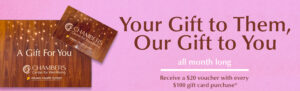 mothers day gift card sale, chambers center for well-being, Morristown, NJ